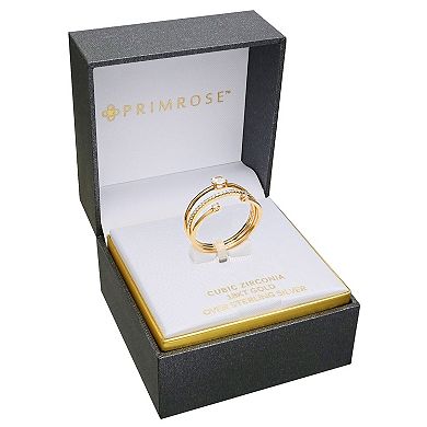 PRIMROSE Sterling Silver Cubic Zirconia Stackable Ring Set