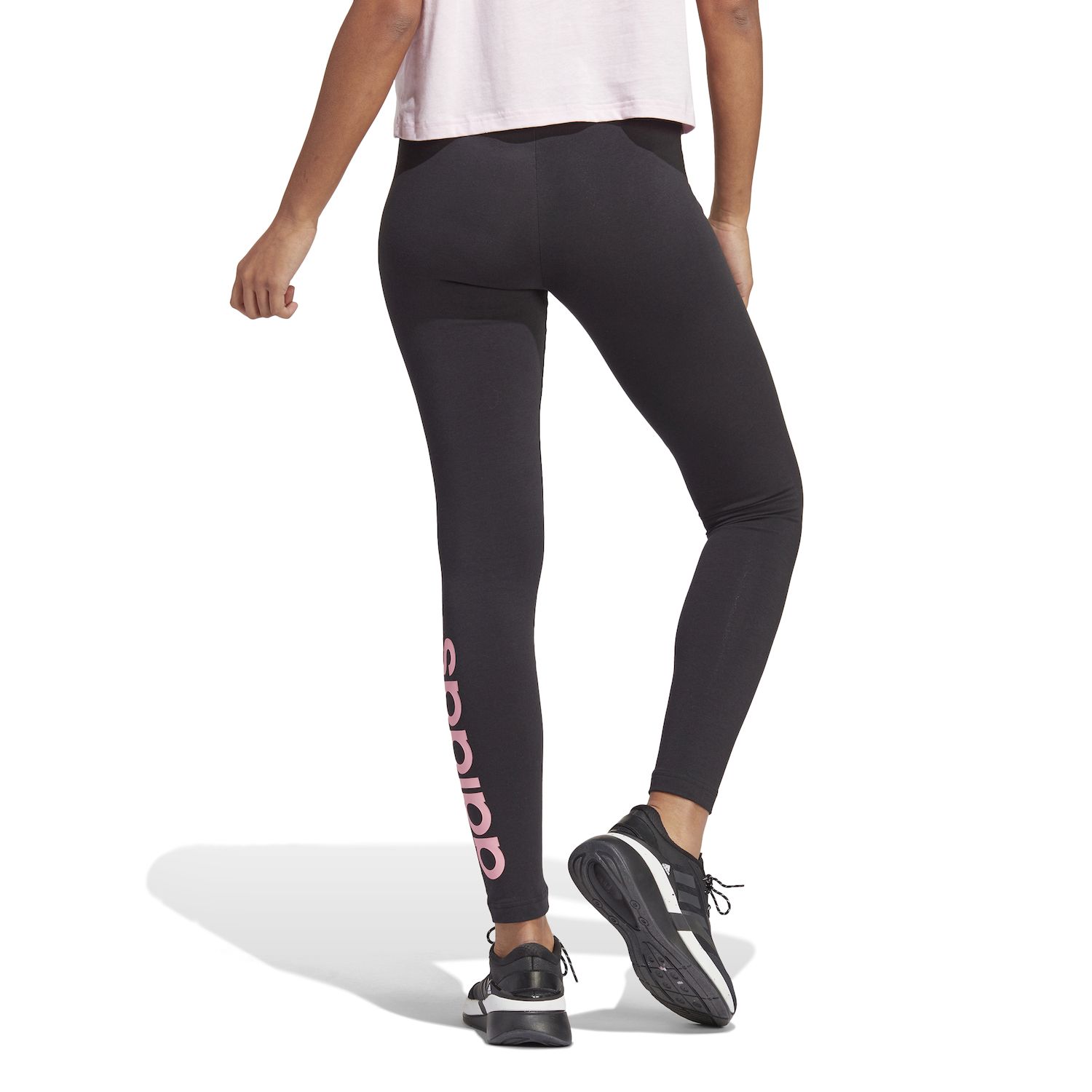 Adidas Originals Adidas Women's Linear-logo Full Length Leggings, Xs-4x In  Black/pulse Magenta