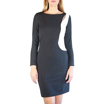 Women's Nina Leonard Colorblock Cutout Sheath Dress
