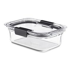 Chef Buddy 10-Piece Glass Food Storage Containers with Snap Lids, Black