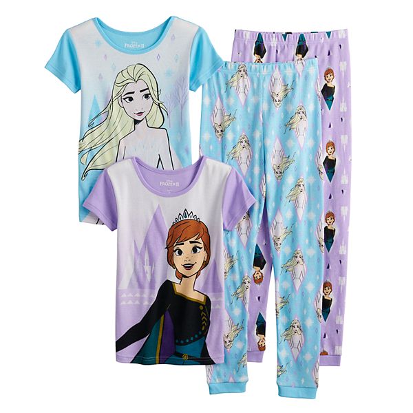 2 Piece Set BNWT Girls Pyjamas,Anna & Elsa,Frozen Long Leg Long Sleeve 