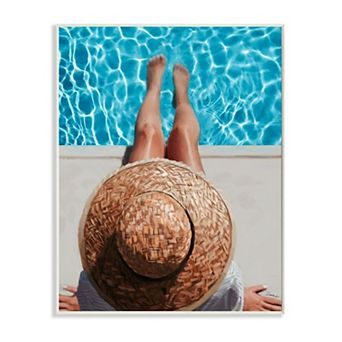 Stupell Home Decor Summer Poolside Lounge Women's Fashion Accessories Plaque Wall Art