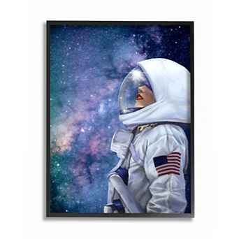 Stupell Home Decor Outer Space Astronaut Female Astronaut Lipstick Detail Wall Art