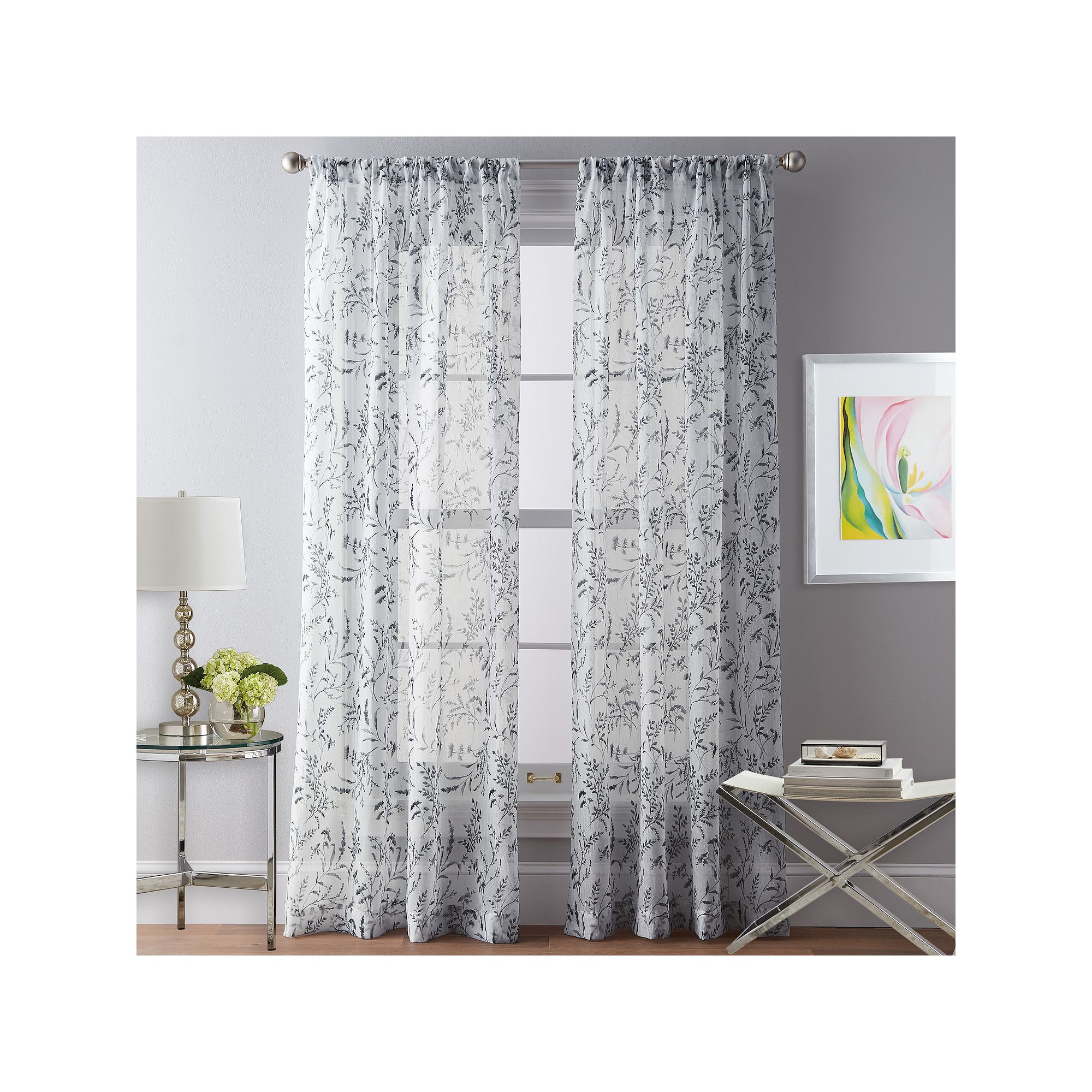 CHF Santa Barbara Window Curtain, Gray
