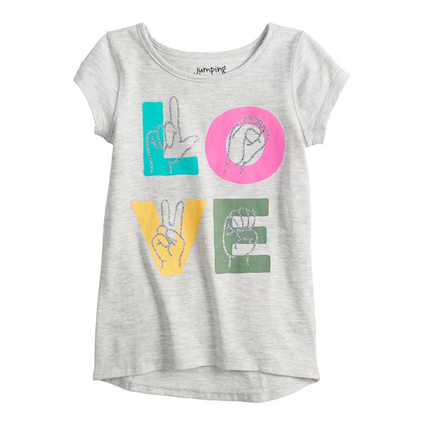 Toddler Girl Jumping Beans® Adaptive Hi-Low Butterfly Tee