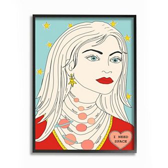 Stupell Home Decor Women's Fashion Accessory Portrait Space Theme Jewelry Wall Art
