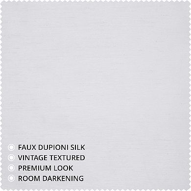 EFF Ruched Vintage Textured Faux Dupioni Silk Window Curtain