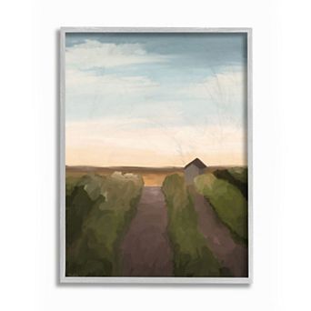 Stupell Home Decor Subtle Vineyard Landscape with Ombre Skyline Wall Art