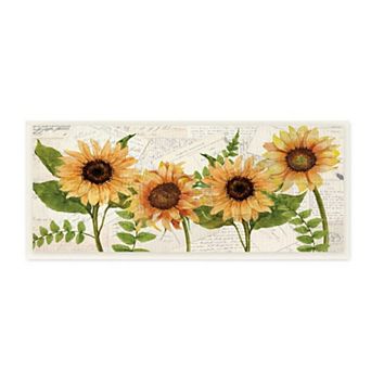 Stupell Home Decor Sunflower and Vintage European Postcard Collage Plaque Wall Art