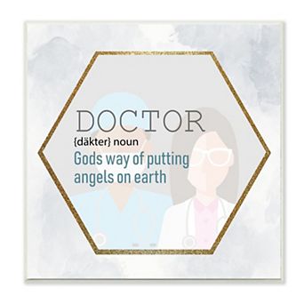 Stupell Home Decor Doctor Spiritual Definition Health Care Angel Gratitude Wall Art