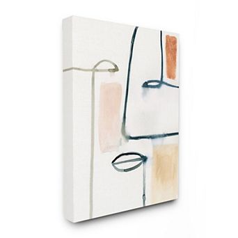 Stupell Home Decor Facial Features Abstract Canvas Wall Art