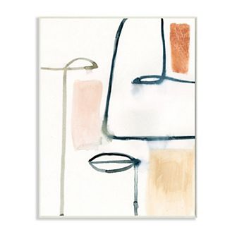 Stupell Home Decor Color Block Facial Features Abstract Plaque Wall Art