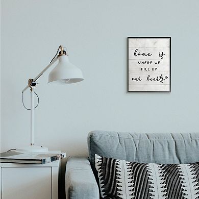 Stupell Home Decor Home is Where We Fill Up Our Hearts Wall Art