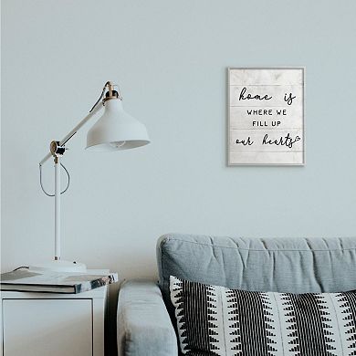 Stupell Home Decor Home is Where We Fill Up Our Hearts Wall Art