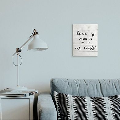 Stupell Home Decor Home is Where We Fill Up Our Hearts Wall Art