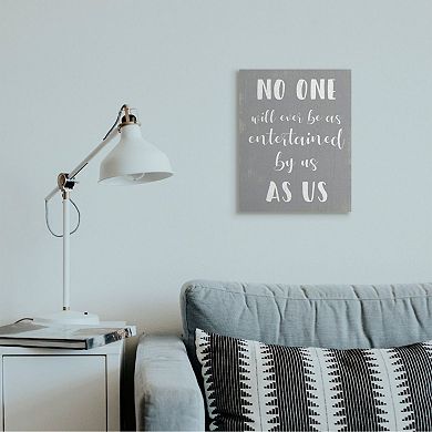 Stupell Home Decor Entertained by Us as Us Canvas Wall Art