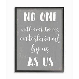 Stupell Home Decor Entertained by Us as Us Black Frame Wall Art