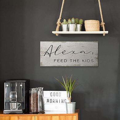 Stupell Home Decor Alexa Feed the Kids Canvas Wall Art