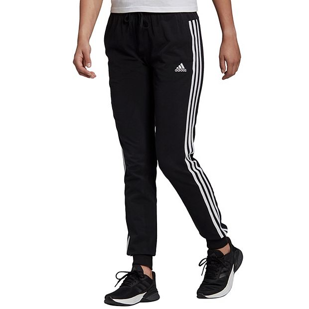 Adidas womens 3 store stripe joggers