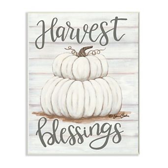 Stupell Home Decor Harvest Blessing Pumpkins Plaque Wall Art