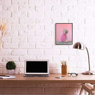 Stupell Home Decor Glam Glitter Pineapple Framed Wall Art