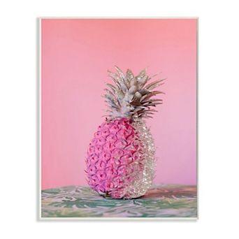Stupell Home Decor Glam Glitter Pineapple Plaque Wall Art