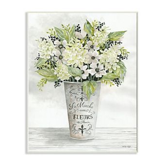 Stupell Home Decor French Floral Bouquet Plaque Wall Art