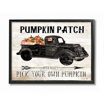 Stupell Home Decor Pumpkin Patch Framed Wall Art