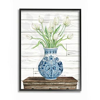 Stupell Home Decor Tulip Bouquet Black Framed Wall Art