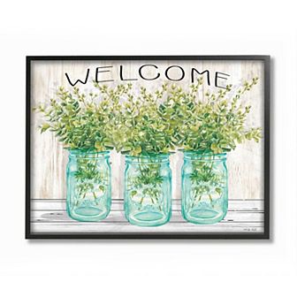 Stupell Home Decor Country Welcome Black Framed Wall Art