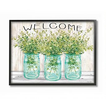 Stupell Home Decor Country Welcome Black Framed Wall Art