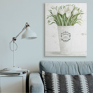 Stupell Home Decor White Tulip Bouquet Canvas Wall Art