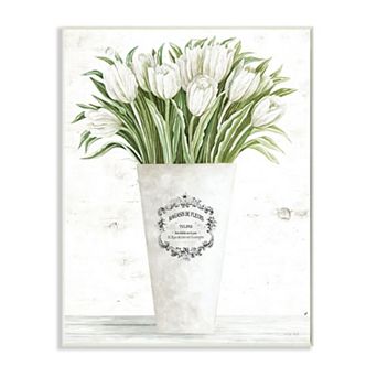 Stupell Home Decor Parisian Tulip Vase Plaque Wall Art