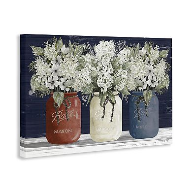 Stupell Home Decor Americana Floral Canvas Wall Art