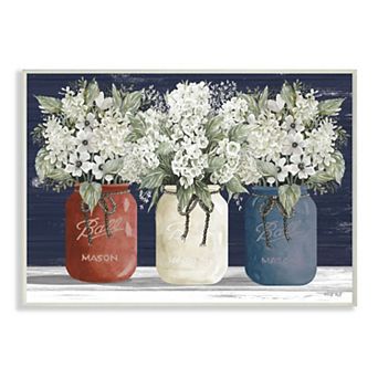 Stupell Home Decor Americana Floral Plaque Wall Art