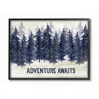 Stupell Home Decor Adventure Awaits Black Framed Wall Art