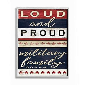 Stupell Home Decor Military Family Proud Framed Wall Art