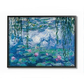 Stupell Home Decor Water Lilies Monet Framed Wall Art