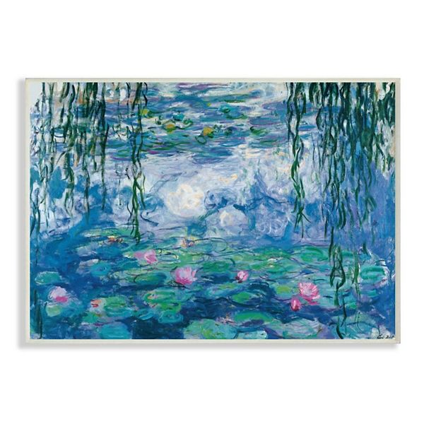 Stupell Home Decor Water Lilies Monet Plaque Wall Art