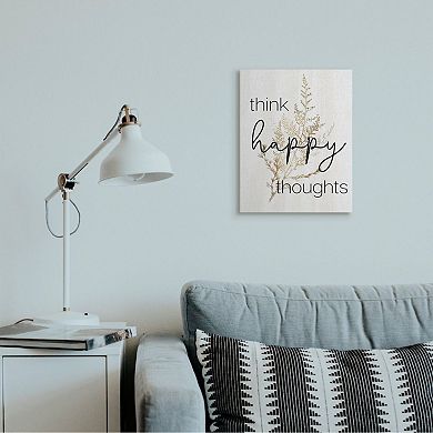 Stupell Home Decor Think Happy Thoughts Canvas Wall Art