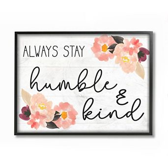 Stupell Home Decor Humble Kind Framed Wall Art