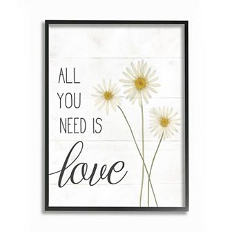 Stupell Home Decor All You Need Is Love Framed Wall Art
