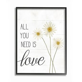 Stupell Home Decor All You Need Is Love Framed Wall Art