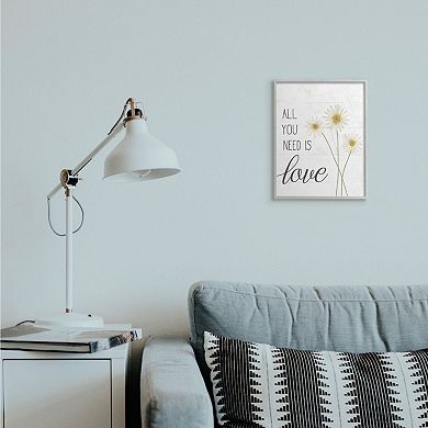 Stupell Home Decor All You Need Is Love Floral Framed Wall Art