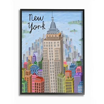 Stupell Home Decor Colorful New York Framed Wall Art