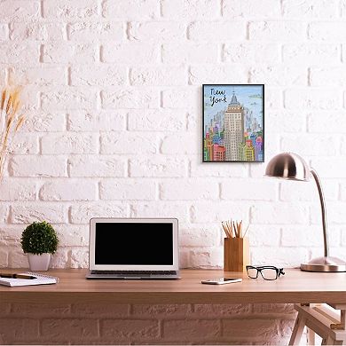 Stupell Home Decor Colorful New York Framed Wall Art
