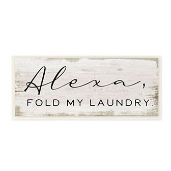Stupell Home Decor Alexa Laundry Plaque Wall Art