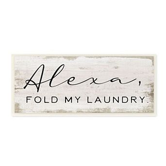 Stupell Home Decor Alexa Laundry Plaque Wall Art