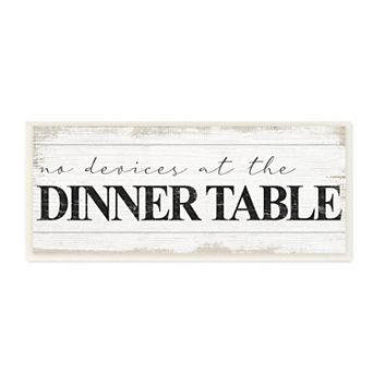 Stupell Home Decor No Devices Dinner Plaque Wall Art
