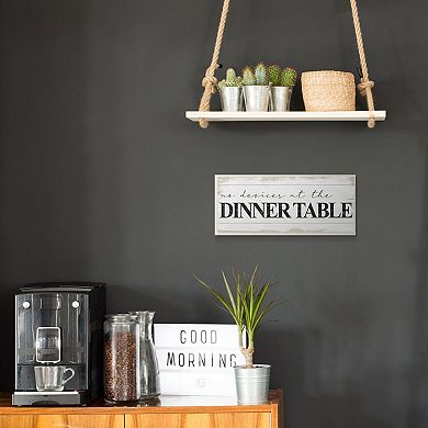 Stupell Home Decor No Devices Dinner Plaque Wall Art